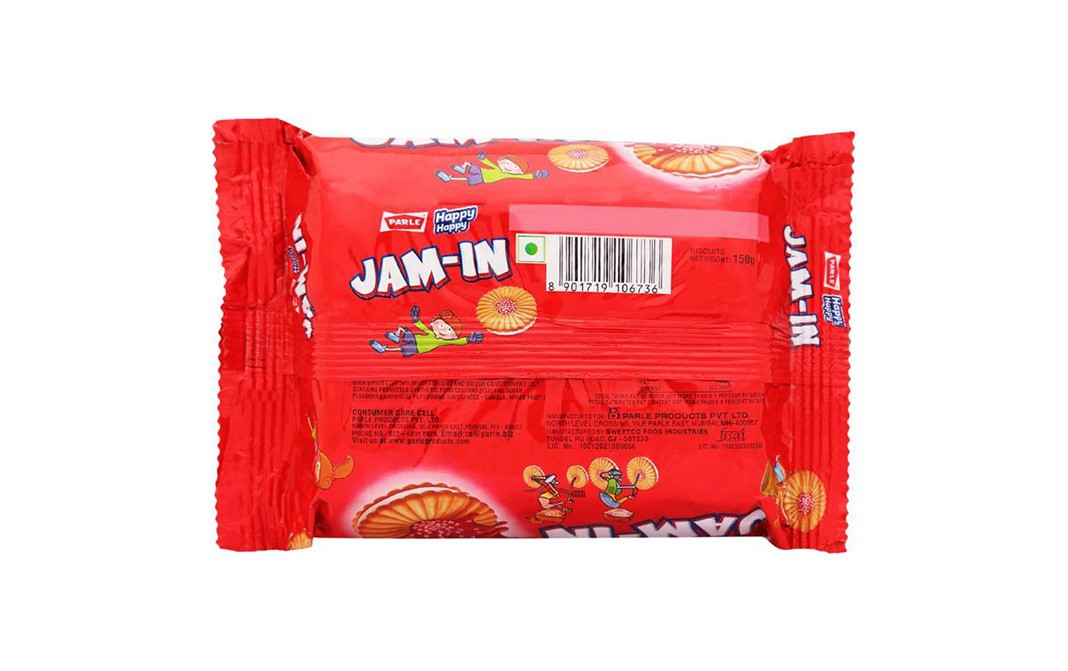 Parle Happy Happy Jam-In Biscuits   Pack  150 grams